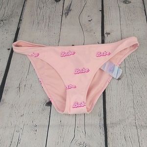 Forever 21 Pink "babe" bikini bottoms